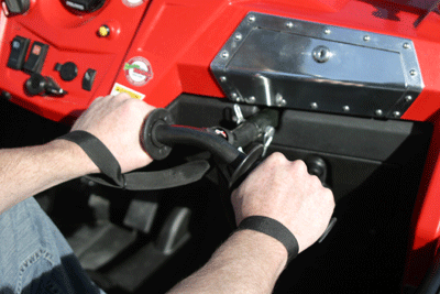 Ergonomic Grab Handle with Wrist Restraint for 2008-11 RZR Models